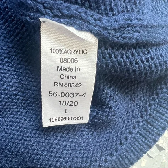 Woman Within Navy Ugly Christmas Holiday Sweater with Gift Presents - Picture 5 of 7